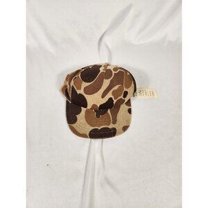 NOS 80's Camo Snapback Truckers Cap Corduroy Hunting Duck